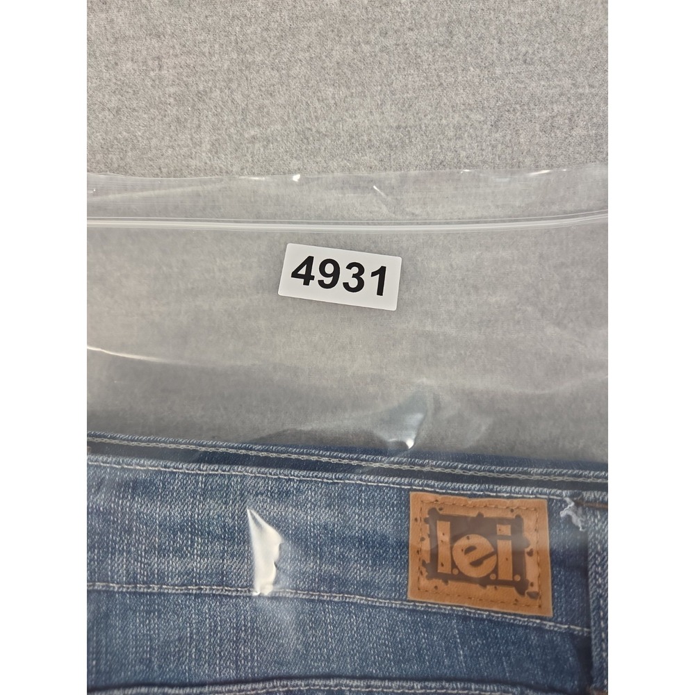 LEI Ashley Lowrise BootCut Jeans Junior 13 Flare Denim Pocket Embroidery Stretch - Picture 12 of 12